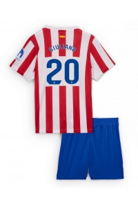Atletico Madrid Giuliano Simeone #20 Jalkapallovaatteet Lasten Kotipeliasu 2025-26 Lyhythihainen (+ Lyhyet housut)